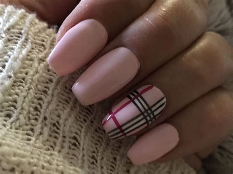 burberry nails coffin